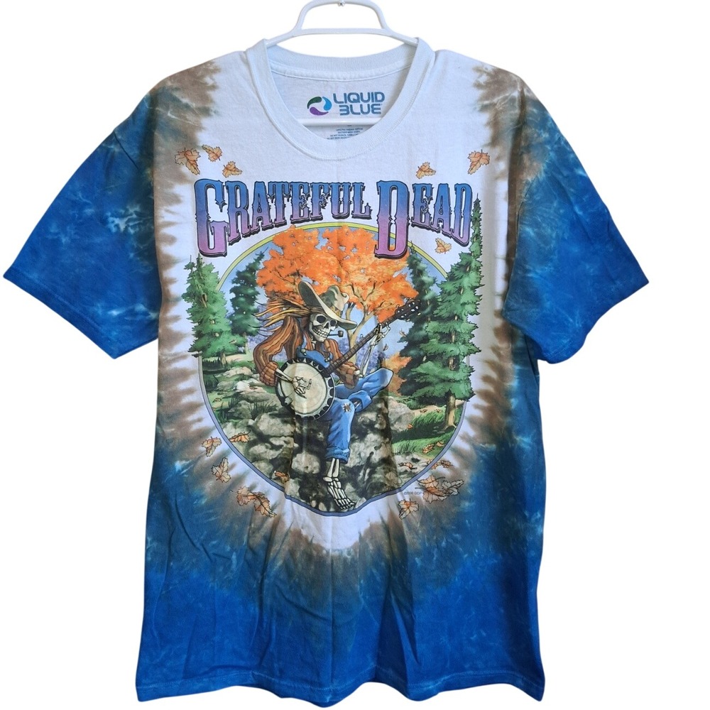Liquid Blue Grateful Dead 2000 Tee  Fall 1994 Tour Banjo SS 2 Sided Graphic EUC